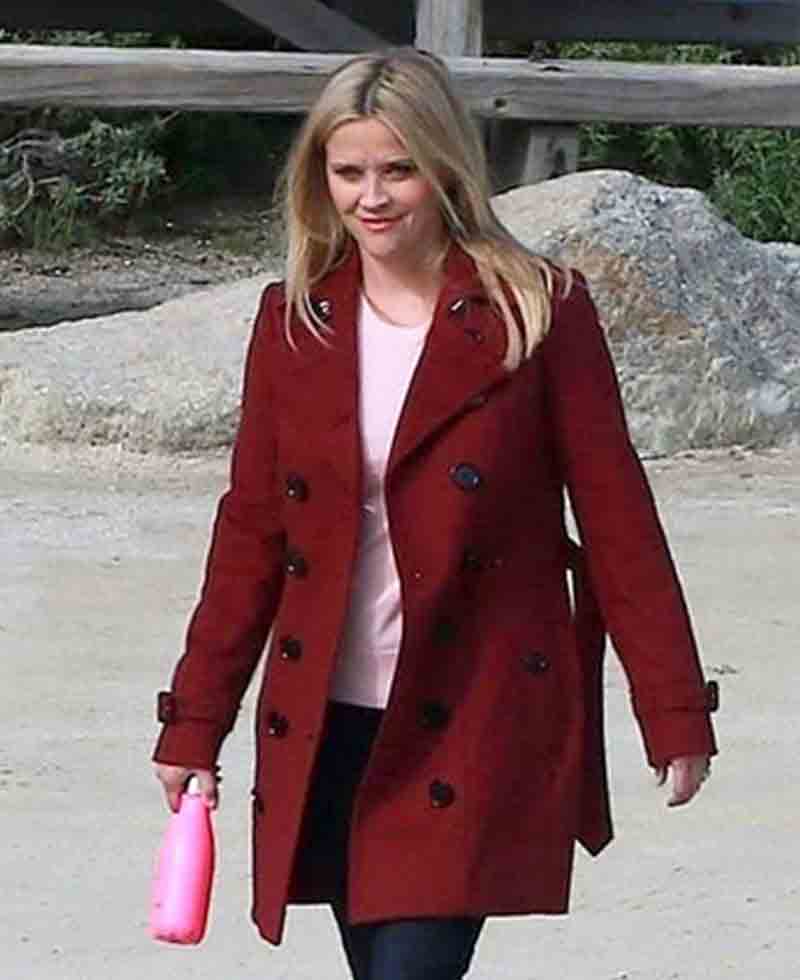 Big Little Lies Reese Witherspoon Mid-Length Coat Big Little Lies Reese Witherspoon Mid-Length Coat - Image 5