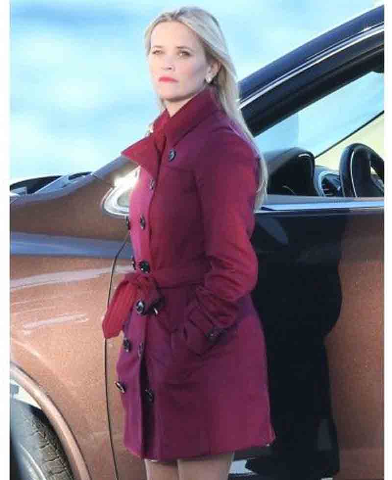 Big Little Lies Reese Witherspoon Mid-Length Coat Big Little Lies Reese Witherspoon Mid-Length Coat - Image 4
