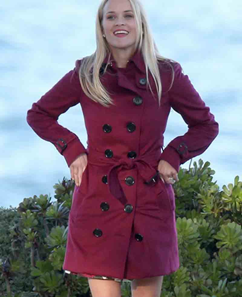 Big Little Lies Reese Witherspoon Mid-Length Coat Big Little Lies Reese Witherspoon Mid-Length Coat - Image 3