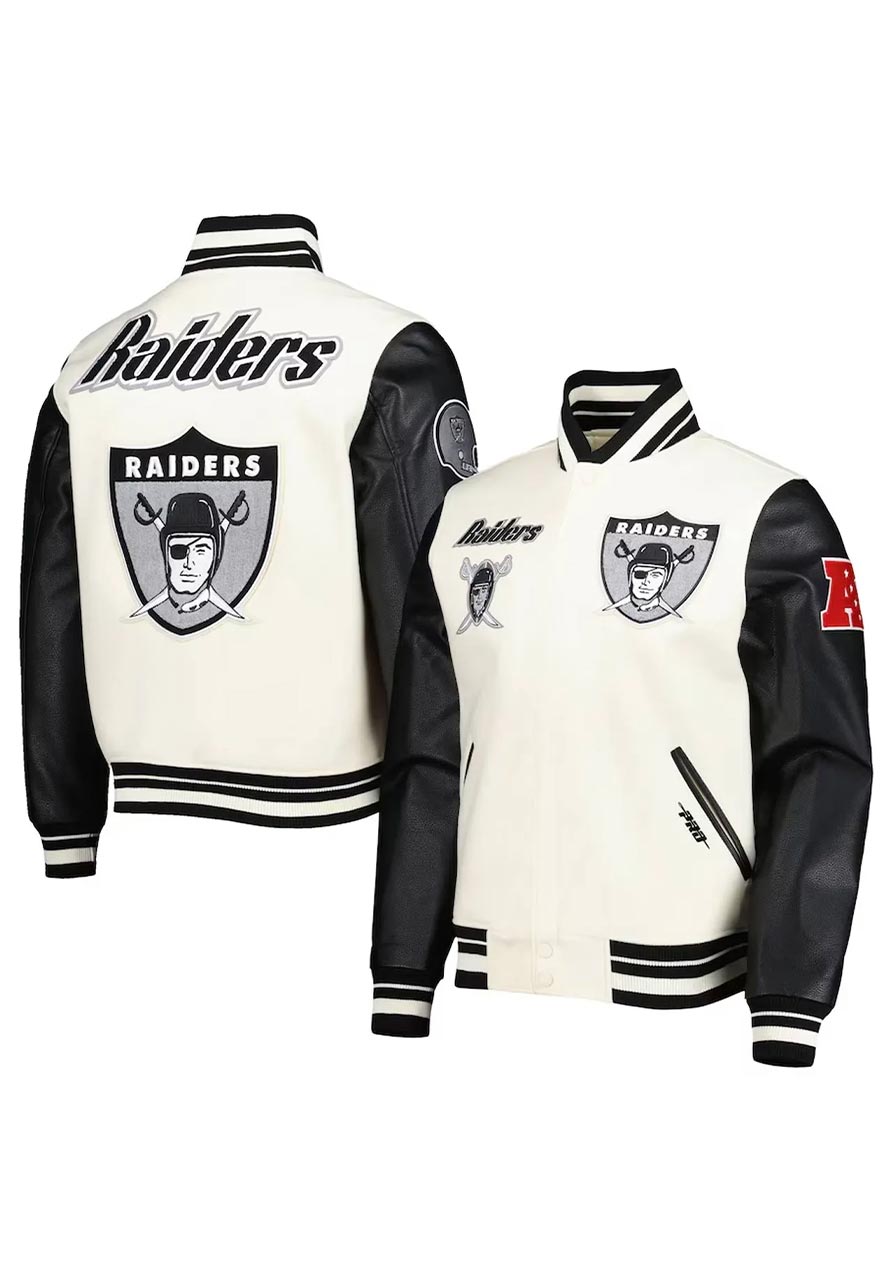 Retro Las Vegas Raiders Varsity Jacket Retro Las Vegas Raiders Varsity Jacket - Image 3