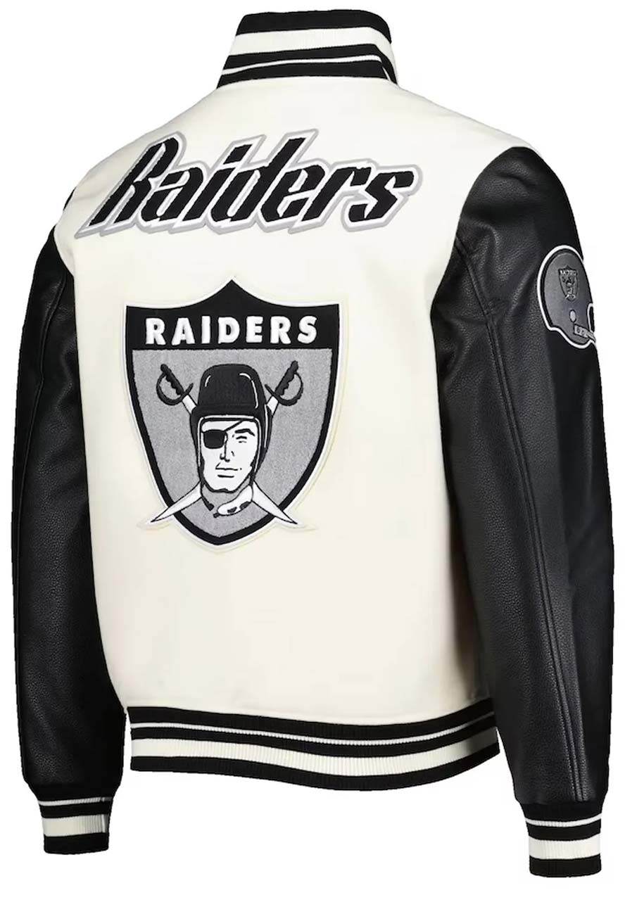Retro Las Vegas Raiders Varsity Jacket Retro Las Vegas Raiders Varsity Jacket - Image 2