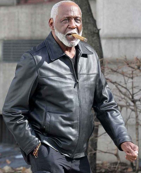 richard roundtree shaft black leather jacket