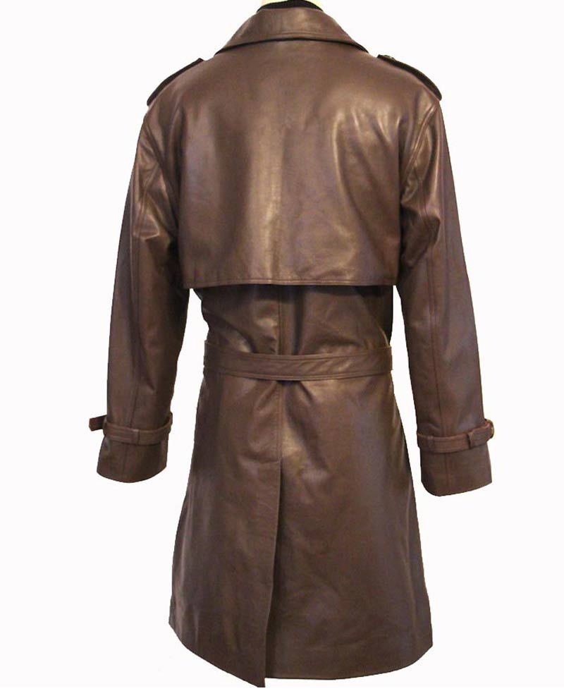 Richard Roundtree Shaft Brown Leather Coat Richard Roundtree Shaft Brown Leather Coat - Image 2
