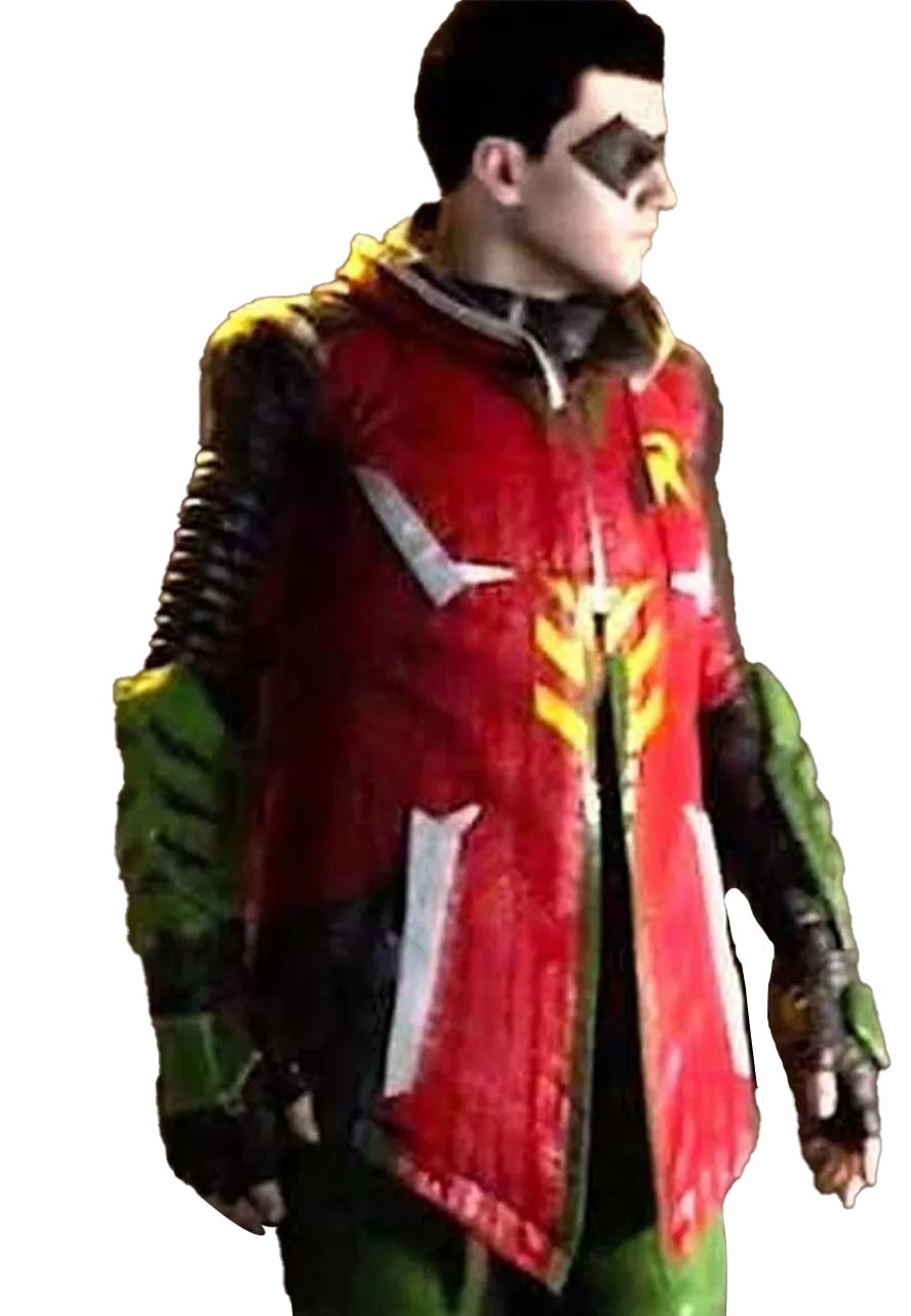 Robin Gotham Knights Leather Jacket Robin Gotham Knights Leather Jacket - Image 5