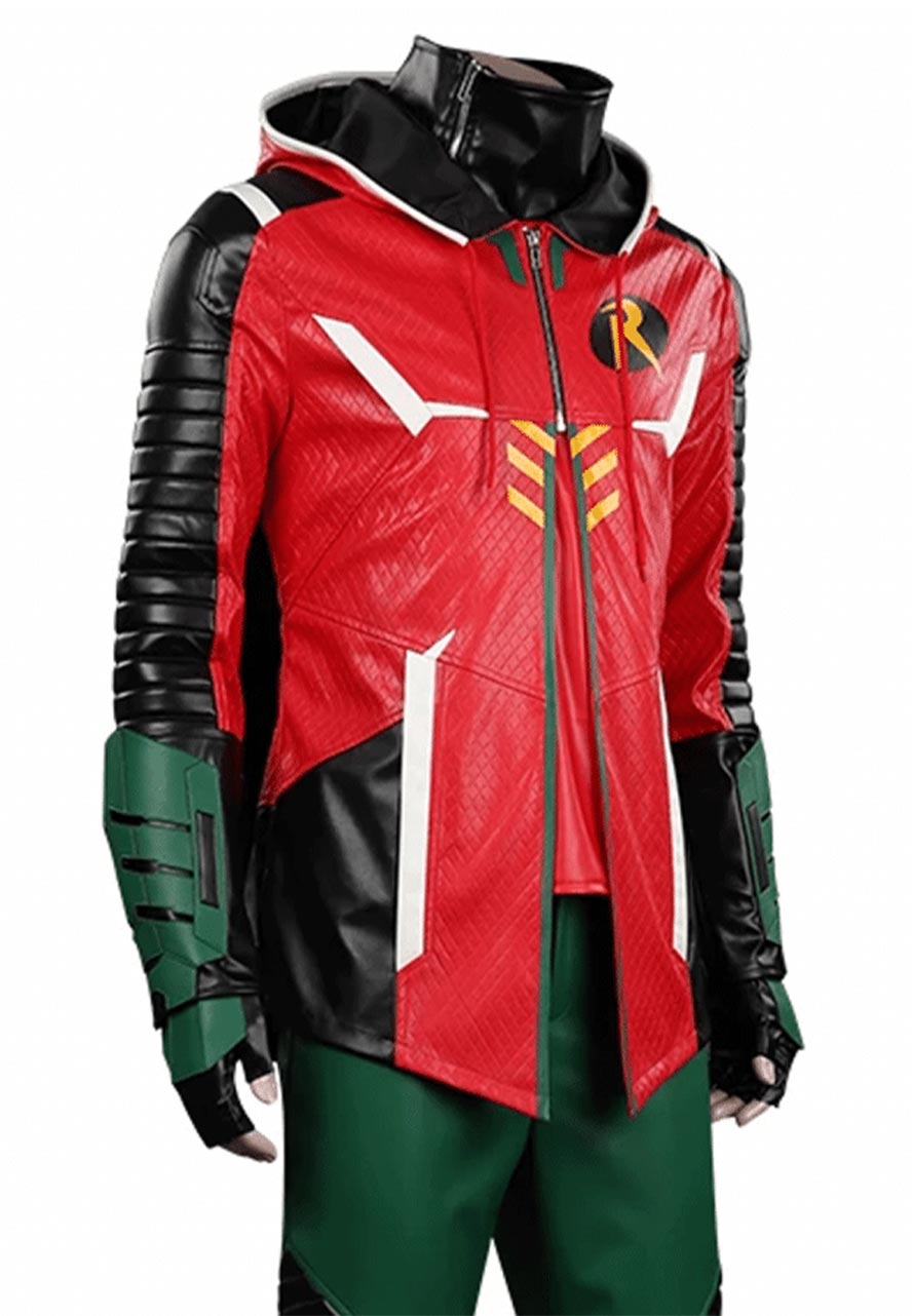 Robin Gotham Knights Leather Jacket Robin Gotham Knights Leather Jacket - Image 3