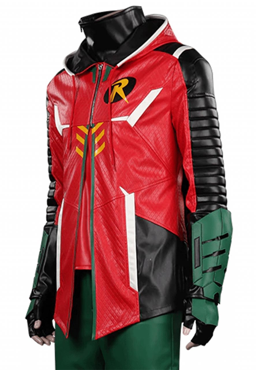 Robin Gotham Knights Leather Jacket Robin Gotham Knights Leather Jacket - Image 4
