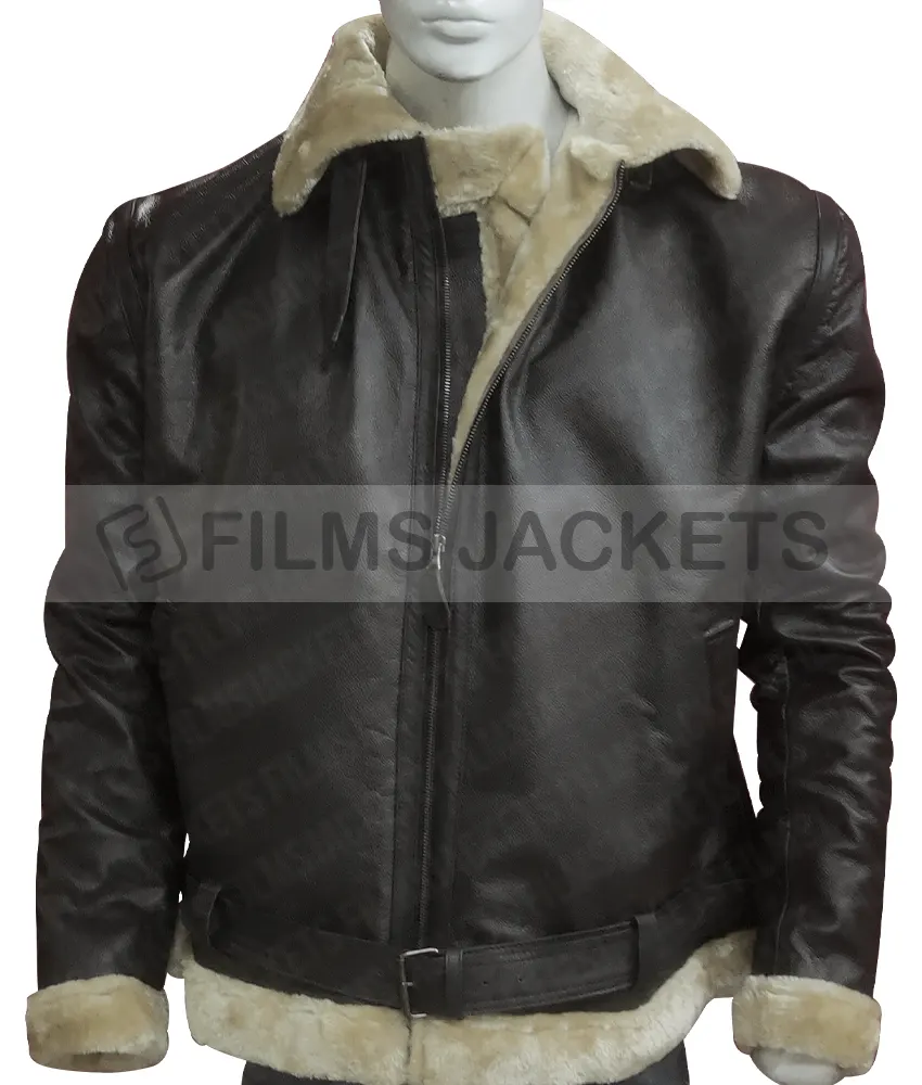 Sylvester Stallone Rocky Balboa Shearling Bomber Leather Jacket Sylvester Stallone Rocky Balboa Shearling Bomber Leather Jacket - Image 6