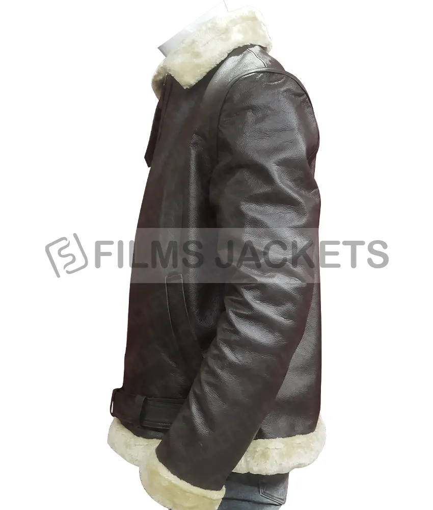 Sylvester Stallone Rocky Balboa Shearling Bomber Leather Jacket Sylvester Stallone Rocky Balboa Shearling Bomber Leather Jacket - Image 8