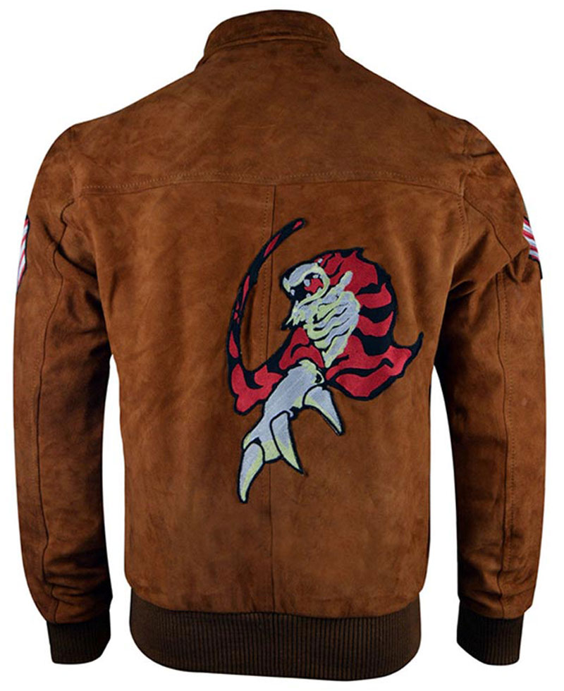 Ryo Hazuki Bomber Jacket with Tiger Patch Ryo Hazuki Bomber Jacket with Tiger Patch - Image 4