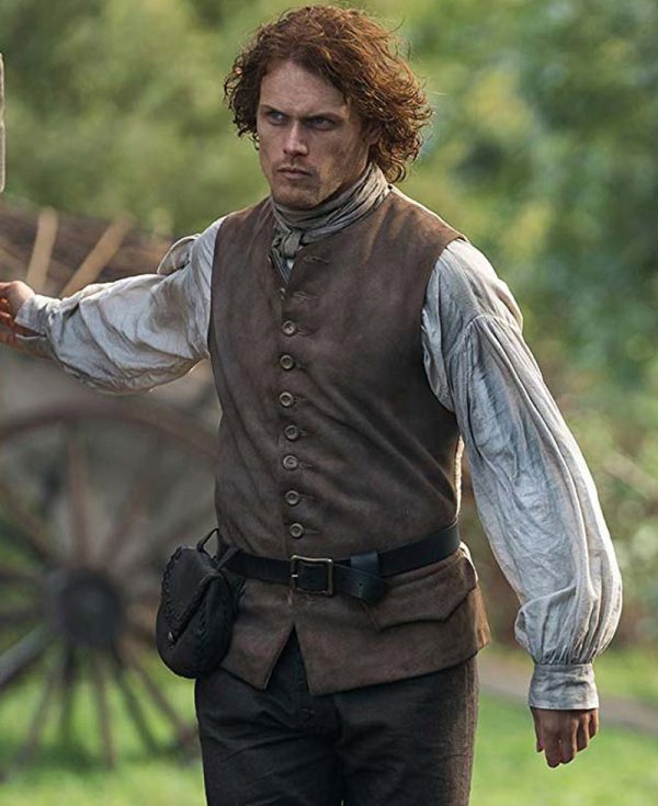 Sam Heughan Outlander Brown Vest
