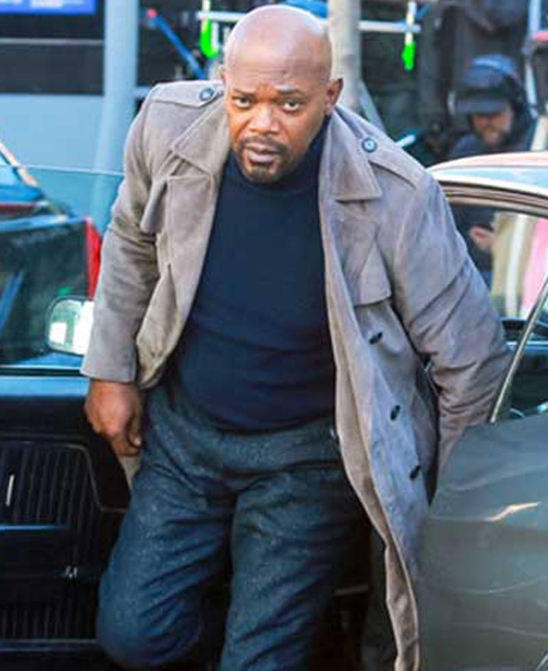 Samuel L Jackson Shaft Suede Leather Coat Samuel L Jackson Shaft Suede Leather Coat - Image 4