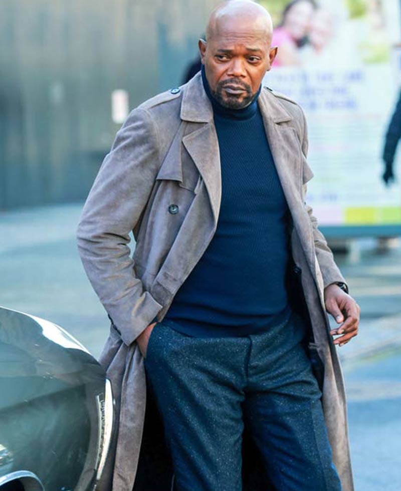 Samuel L Jackson Shaft Suede Leather Coat Samuel L Jackson Shaft Suede Leather Coat - Image 2