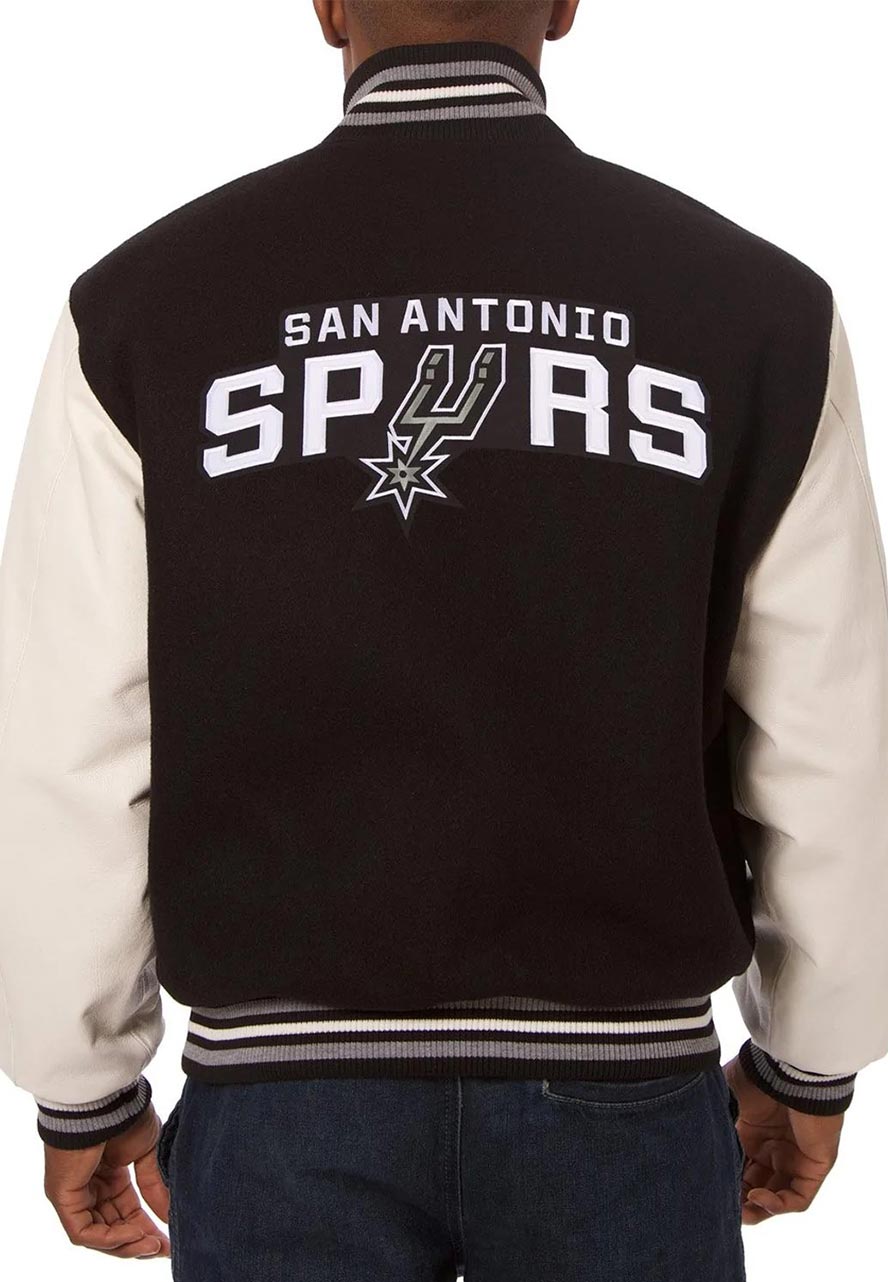 San Antonio Spurs Black Varsity Jacket San Antonio Spurs Black Varsity Jacket - Image 2