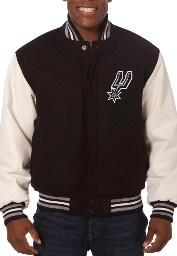 San Antonio Spurs Black Varsity Jacket