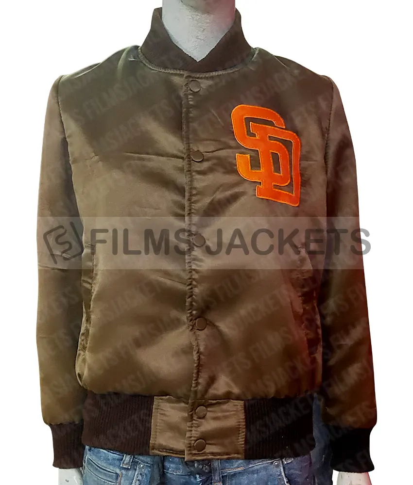 San Diego Padres Emma Stone Brown Jacket San Diego Padres Emma Stone Brown Jacket - Image 5