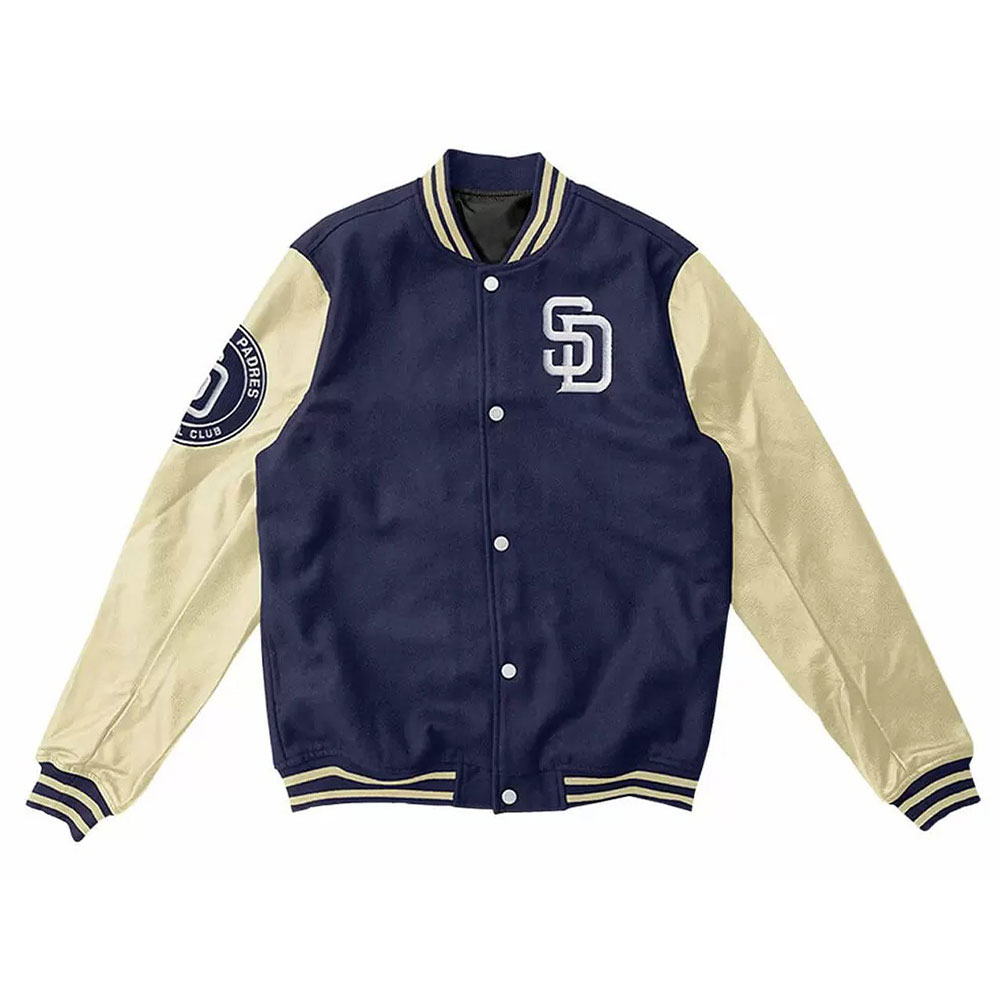San Diego Padres Varsity Blue Jacket San Diego Padres Varsity Blue Jacket