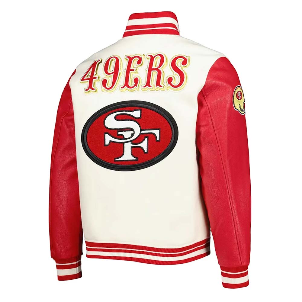 San Francisco 49ers Cream Retro Classic Jacket San Francisco 49ers Cream Retro Classic Jacket - Image 2