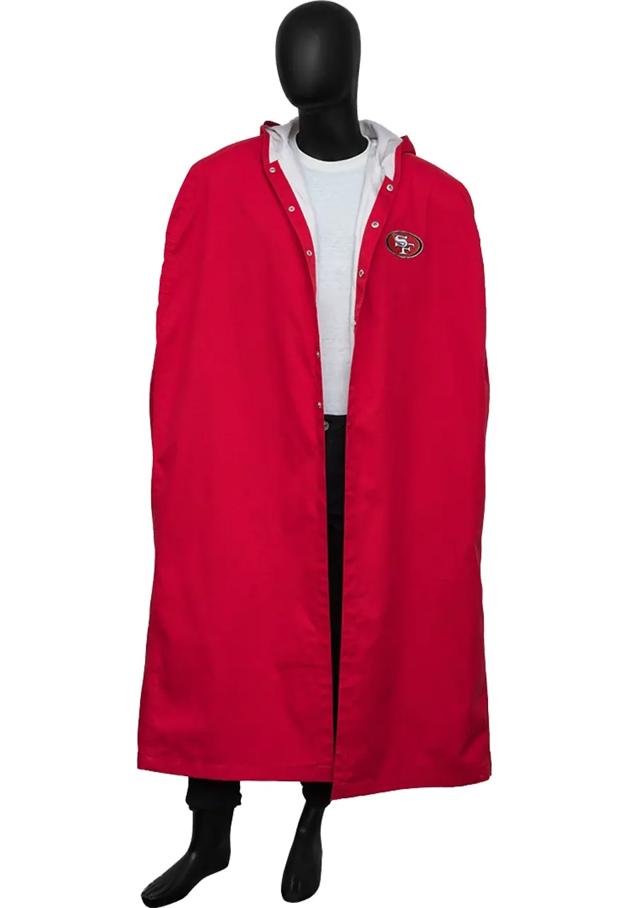 San Francisco 49ers Sideline Cape Coat san francisco 49ers nfl sideline cape coat