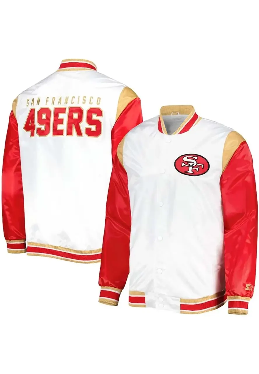 San Francisco 49ers Throwback Warm Up Jacket San Francisco 49ers Throwback Warm Up Jacket - Image 4