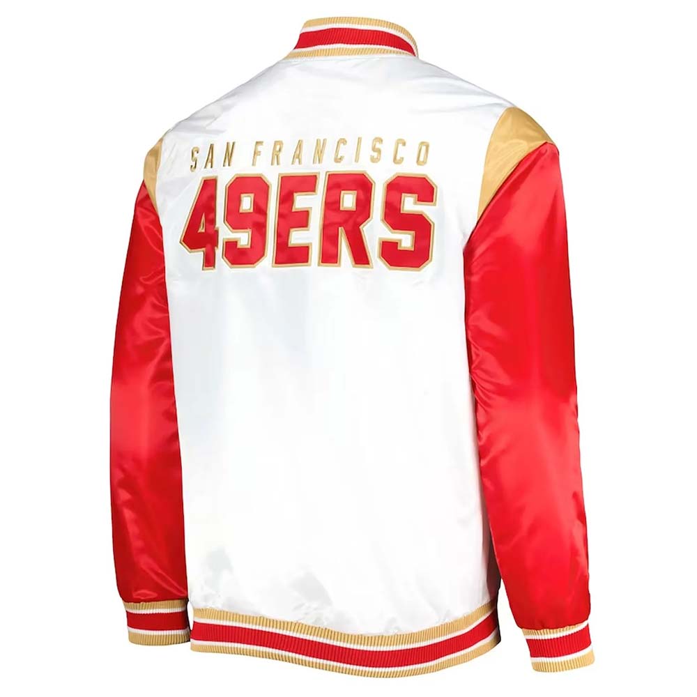 San Francisco 49ers Throwback Warm Up Jacket San Francisco 49ers Throwback Warm Up Jacket - Image 2