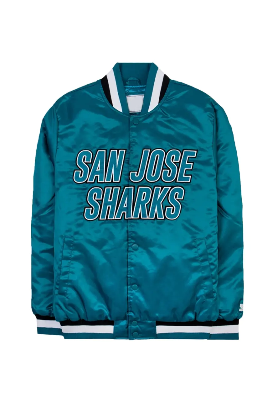 San Jose Sharks Blue Varsity Jacket San Jose Sharks Blue Varsity Jacket