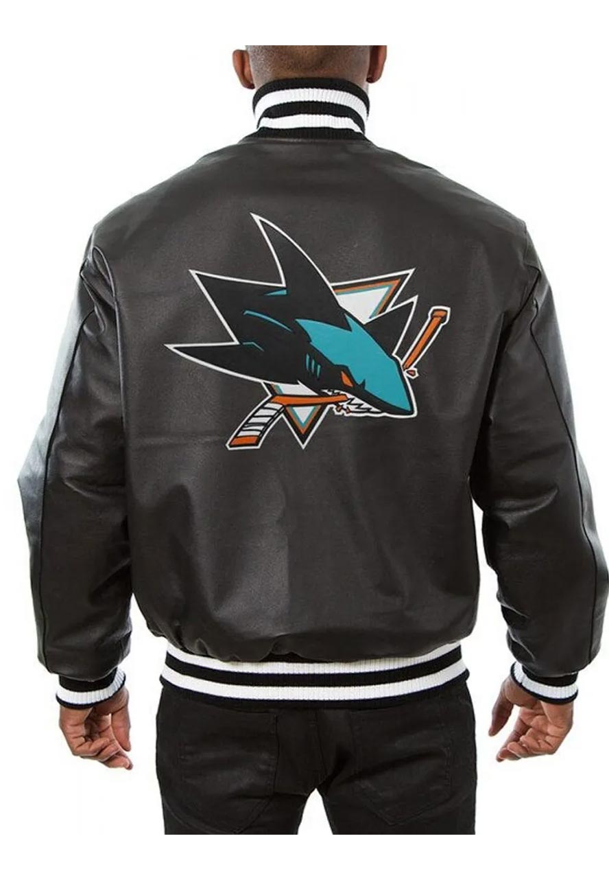 San Jose Sharks Leather Jacket San Jose Sharks Leather Jacket - Image 2