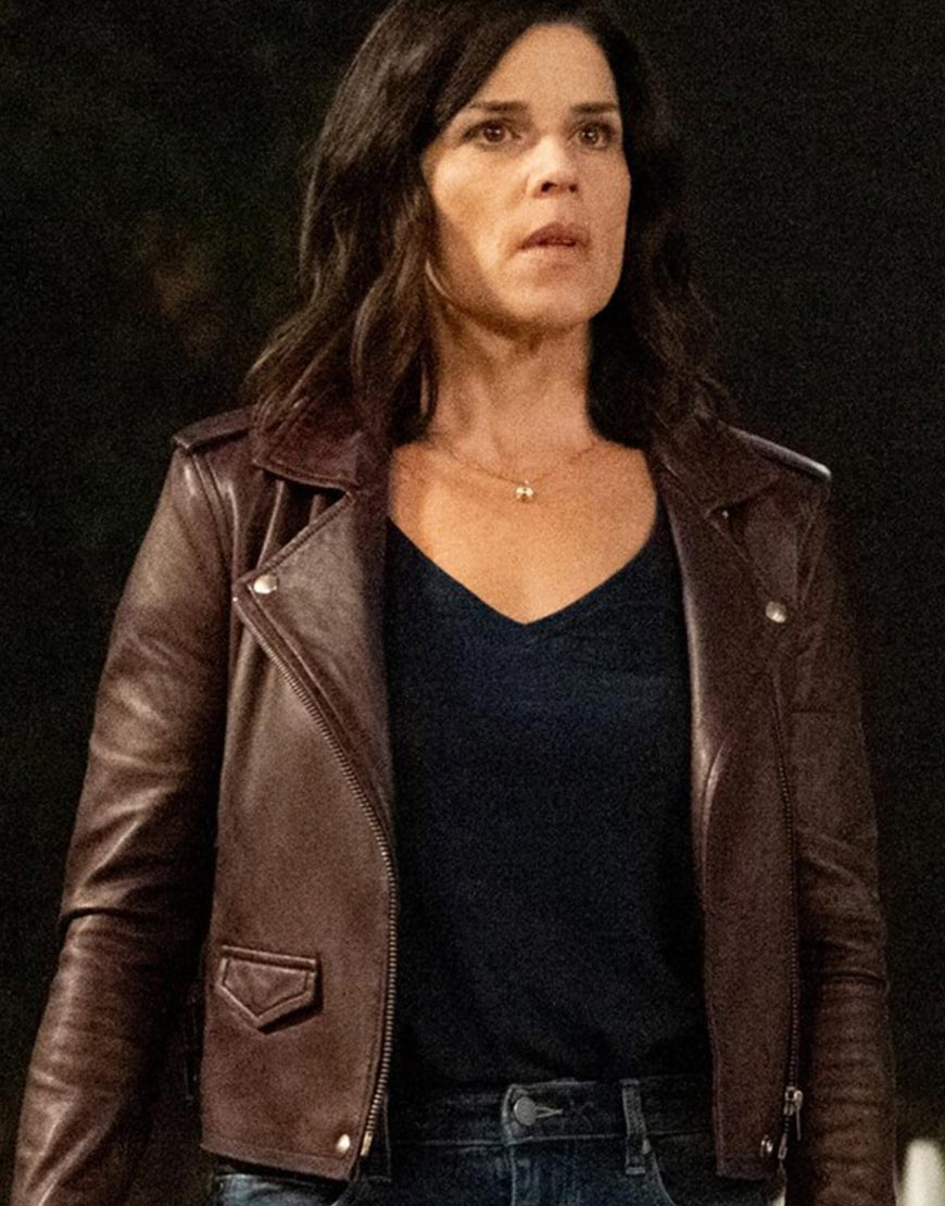 Scream Neve Campbell Brown Leather Jacket
