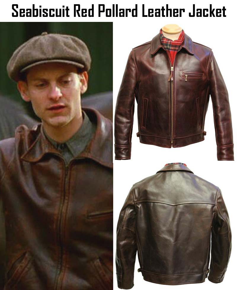 Tobey Maguire Seabiscuit Red Pollard Leather Jacket Tobey Maguire Seabiscuit Red Pollard Leather Jacket - Image 2
