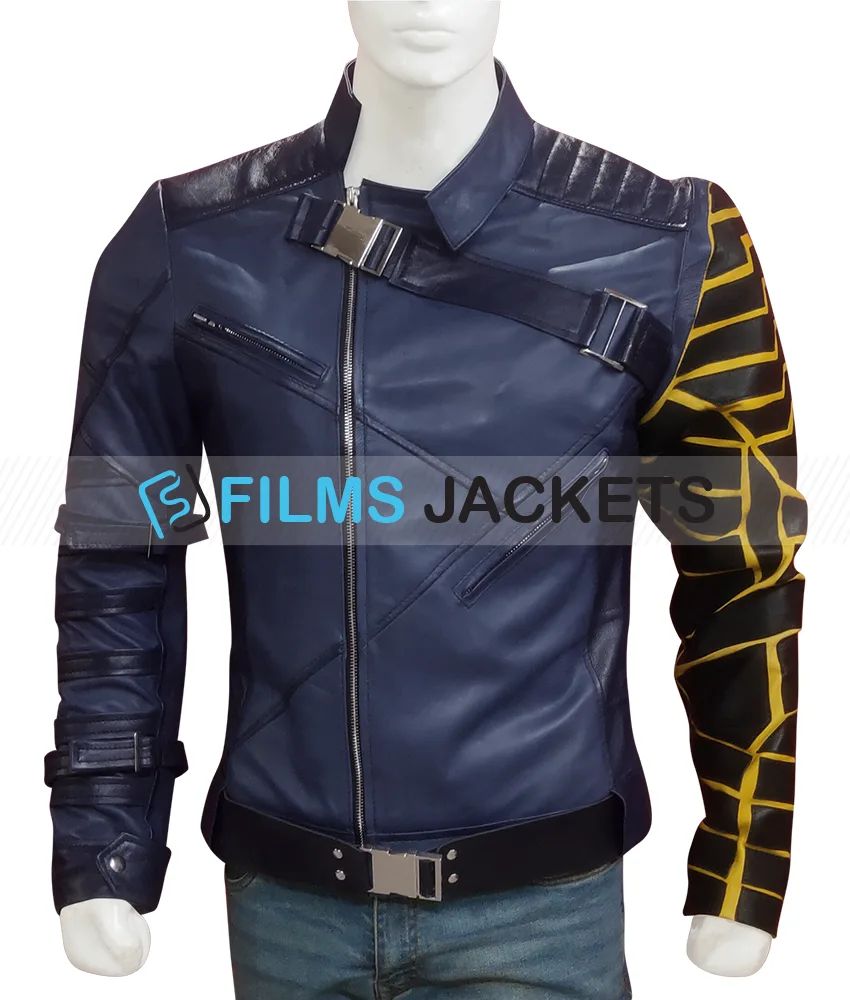 Sebastian Stan Falcon & The Winter Soldier Blue Jacket Sebastian Stan Falcon & The Winter Soldier Blue Jacket - Image 4