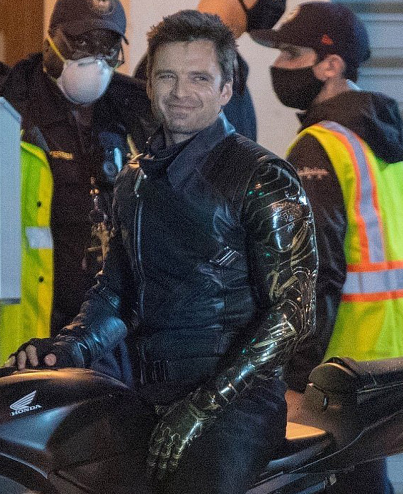 Sebastian Stan Falcon & The Winter Soldier Blue Jacket Sebastian Stan Falcon & The Winter Soldier Blue Jacket - Image 2