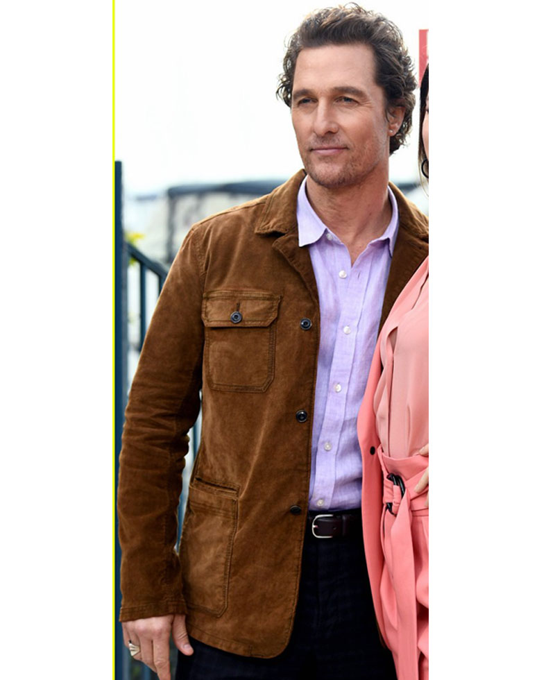 Serenity Matthew Mcconaughey Brown Suede Jacket Serenity Matthew Mcconaughey Brown Suede Jacket - Image 2