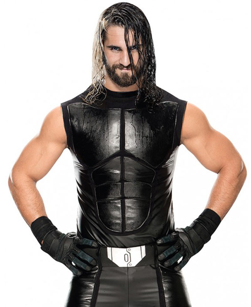 WWE SmackDown Seth Rollins Black Leather Vest