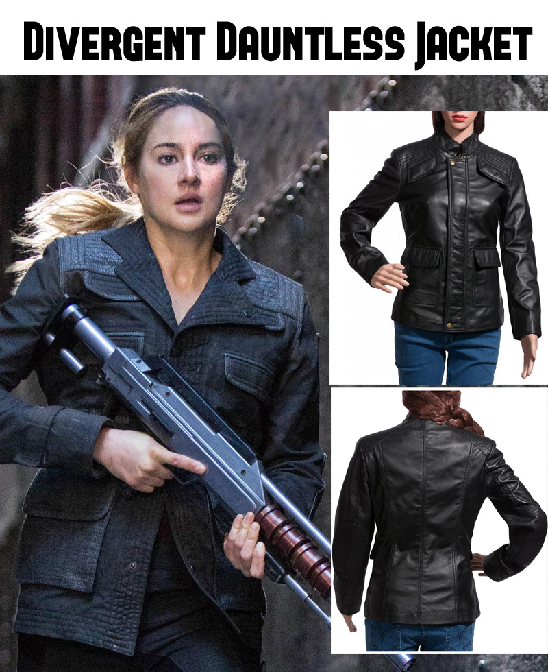 Divergent Dauntless Shailene Woodley Leather Jacket Divergent Dauntless Shailene Woodley Leather Jacket - Image 5
