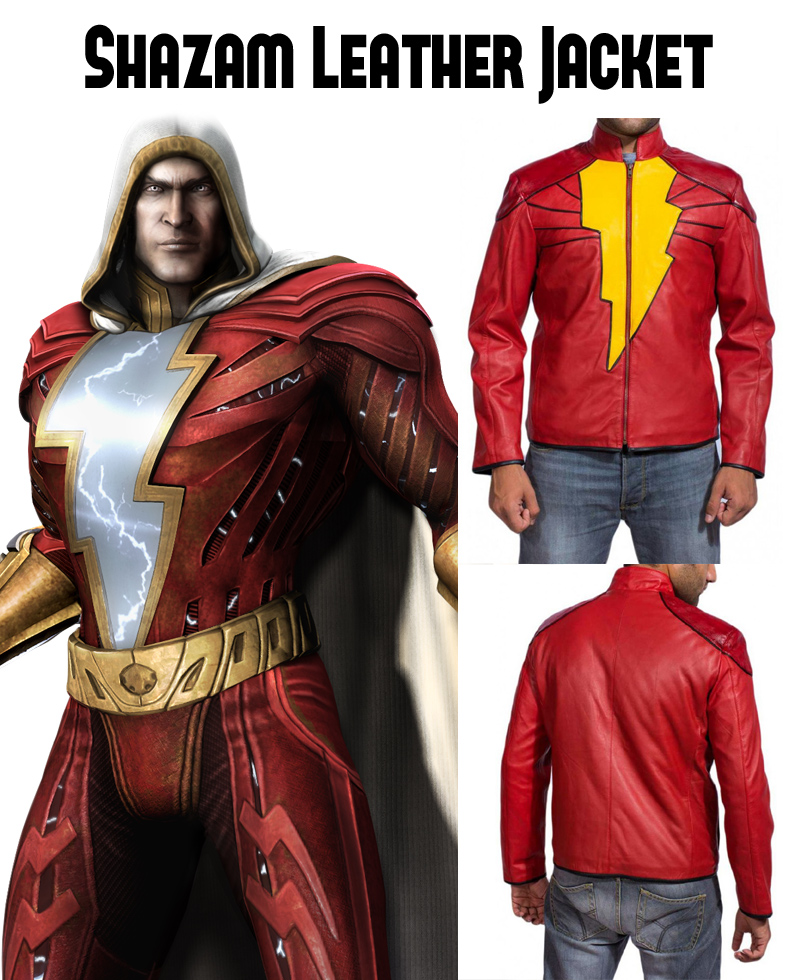Injustice Gods Among Us Shazam Leather Jacket Injustice Gods Among Us Shazam Leather Jacket - Image 3