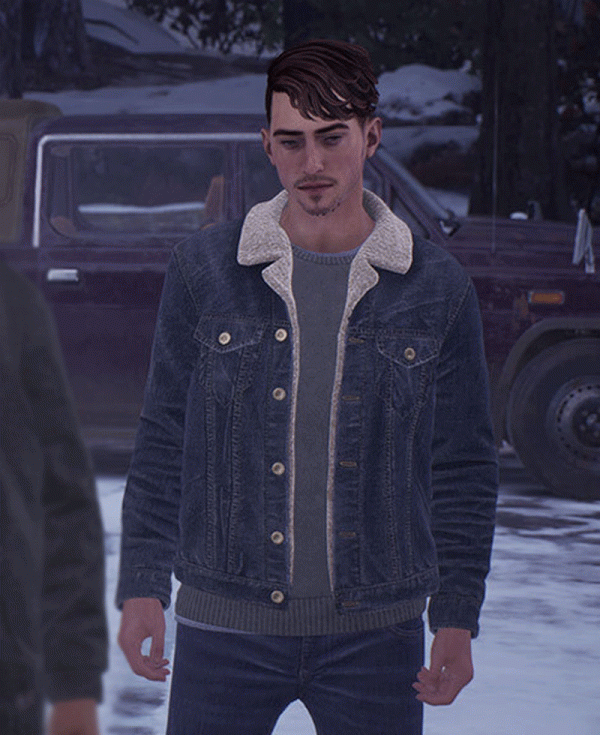 Tell Me Why Tyler Ronan Blue Shearling Jacket