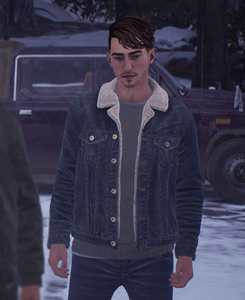 Tell Me Why Tyler Ronan Blue Shearling Jacket