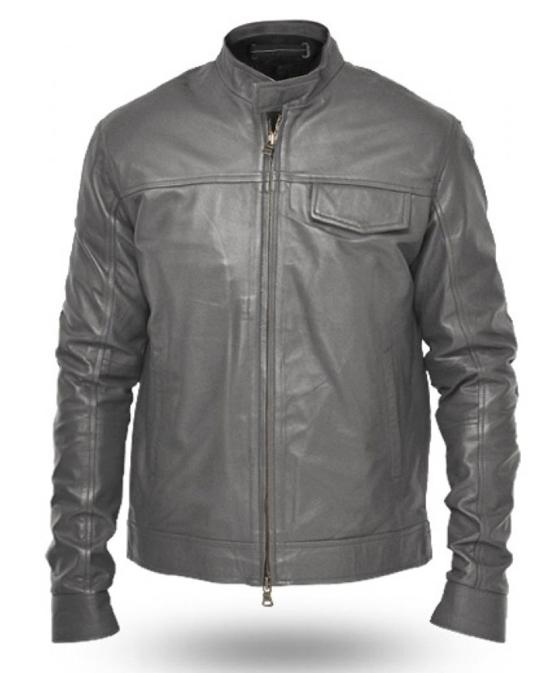 Transformers 3 Movie Shia Labeouf Grey Leather Jacket