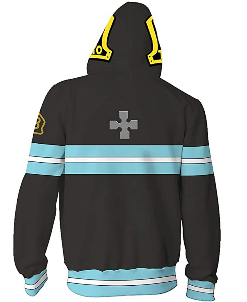 Shinra Kusakabe Fire Force Zip Up Hoodie Shinra Kusakabe Fire Force Zip Up Hoodie - Image 2