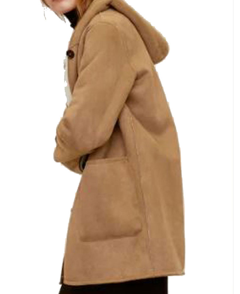 Sienna Miller Tan Brown Shearling Coat Sienna Miller Tan Brown Shearling Coat - Image 5