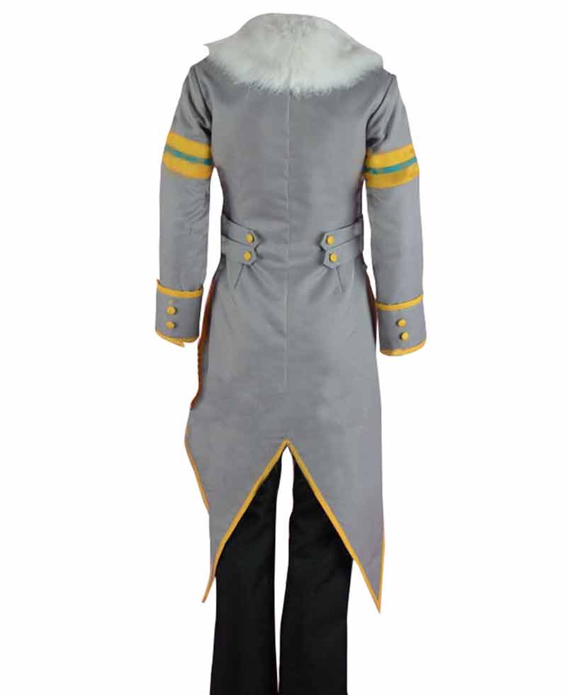Silver The Hedgehog Fur Collar Tail Coat sonic the hedgehog coat