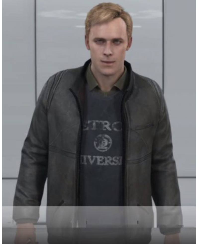 Simon Jericho Bomber Style Leather Jacket