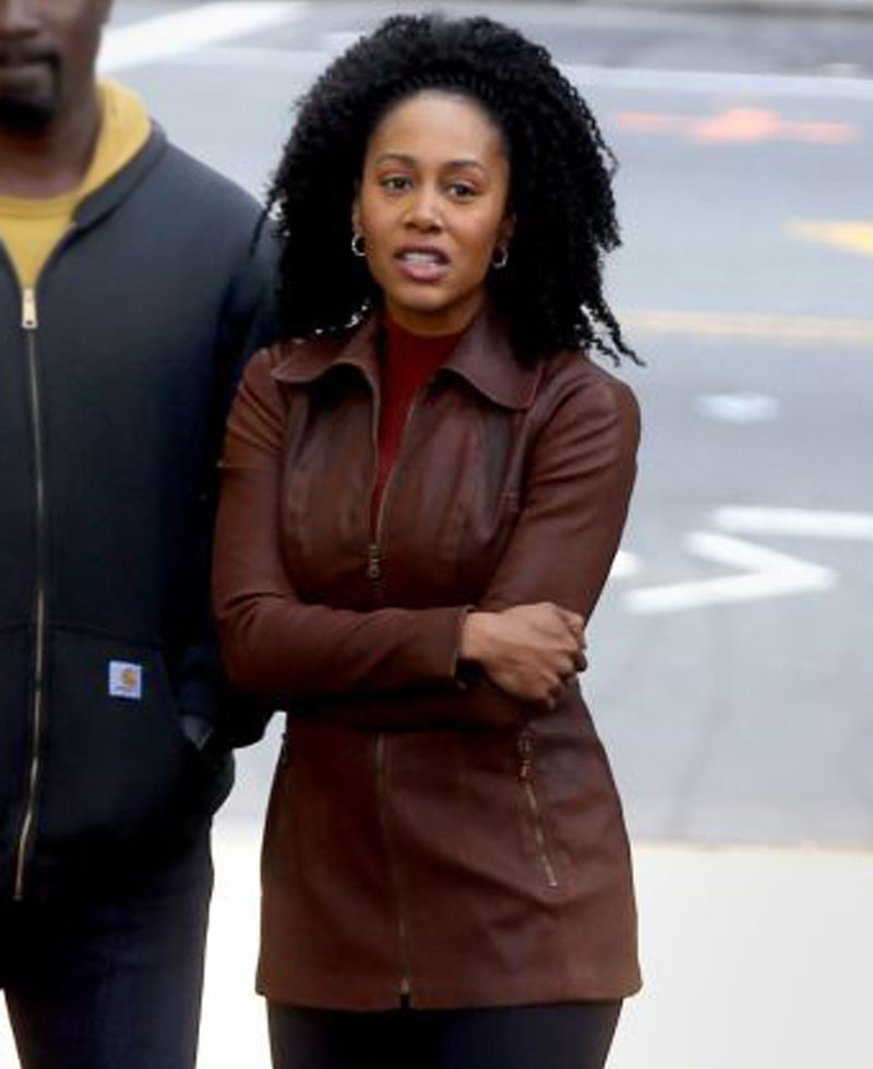 The Defenders Misty Knight Leather Jacket The Defenders Misty Knight Leather Jacket - Image 3