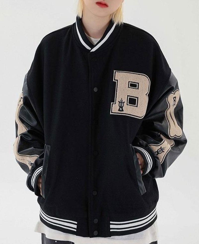 Bad To The Bone Skeleton Baseball Jacket Bad To The Bone Skeleton Baseball Jacket - Image 3