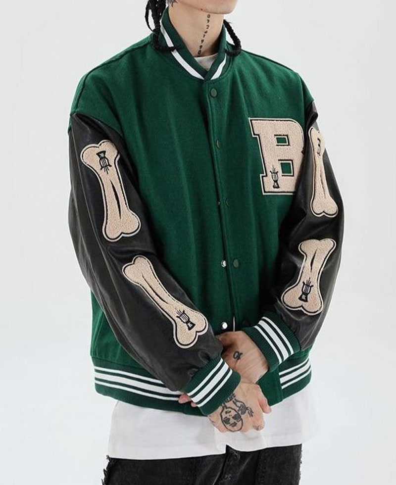 Bad To The Bone Skeleton Baseball Jacket Bad To The Bone Skeleton Baseball Jacket - Image 6