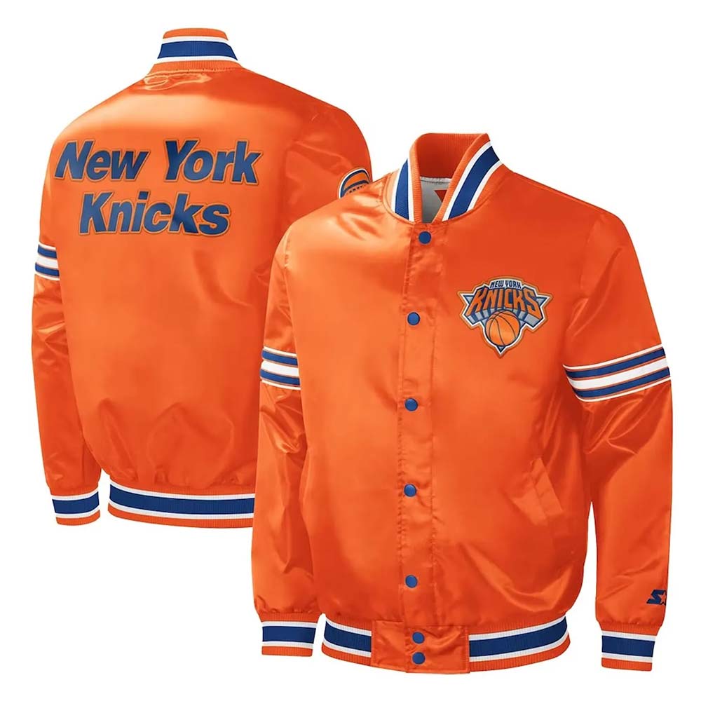 Slider New York Knicks Orange Jacket Slider New York Knicks Orange Jacket - Image 4