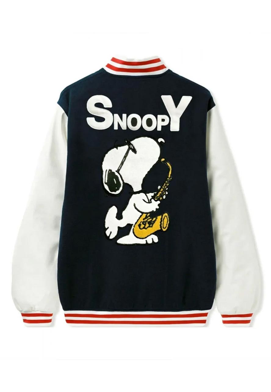 Snoopy Butter Letterman Jacket Snoopy Butter Letterman Jacket - Image 2