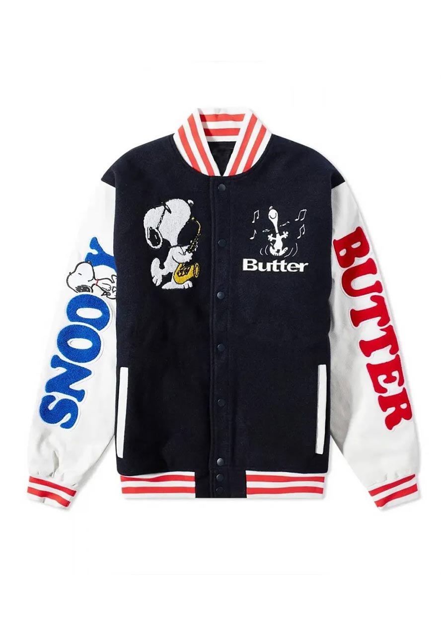 Snoopy Butter Letterman Jacket Snoopy Butter Letterman Jacket
