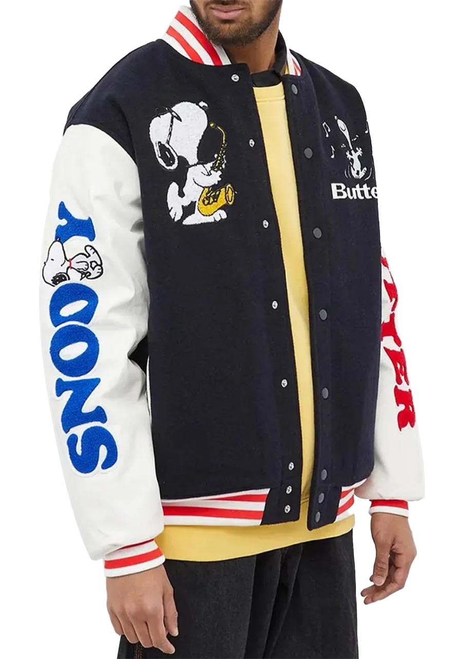 Snoopy Butter Letterman Jacket Snoopy Butter Letterman Jacket - Image 3