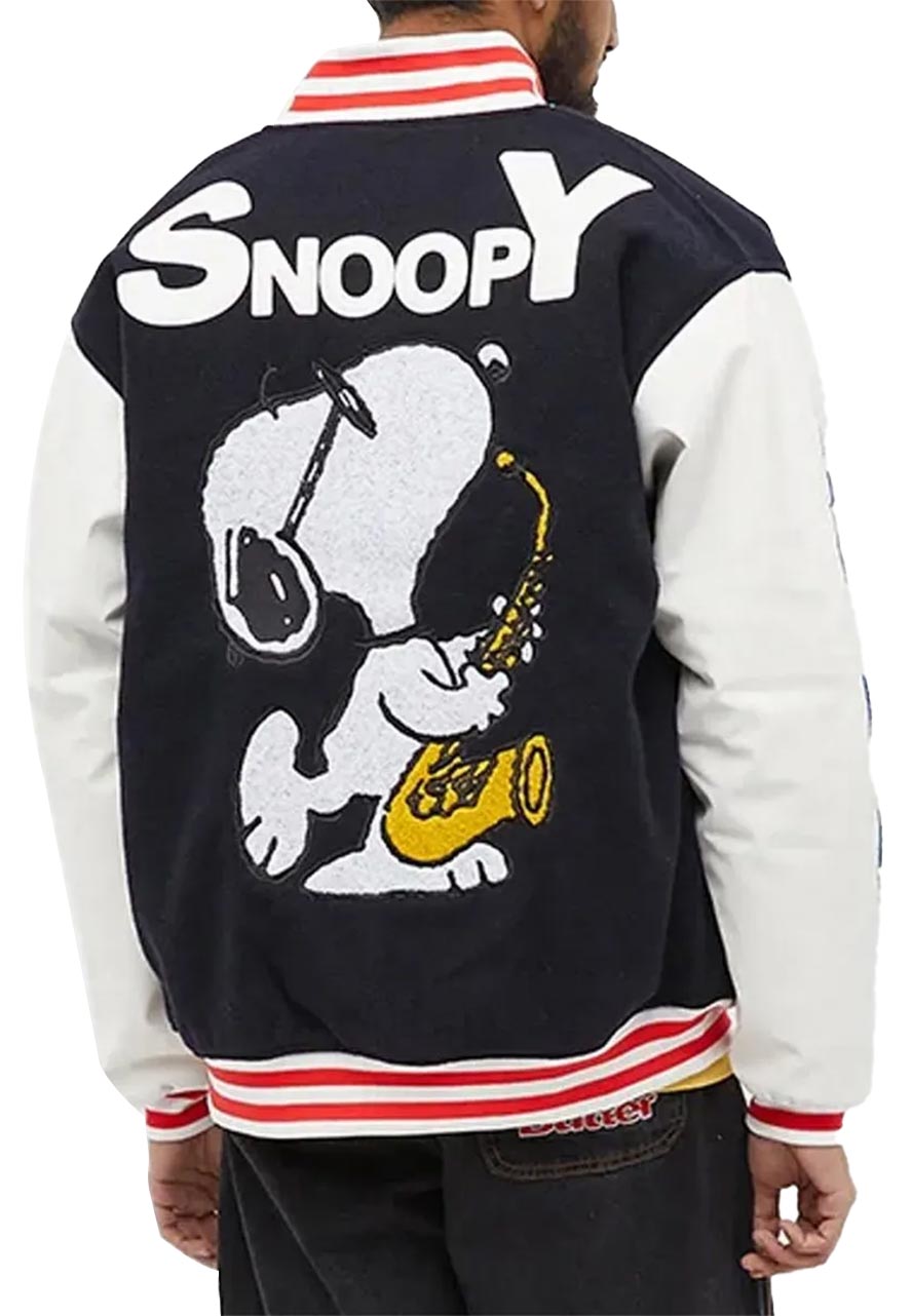 Snoopy Butter Letterman Jacket Snoopy Butter Letterman Jacket - Image 5