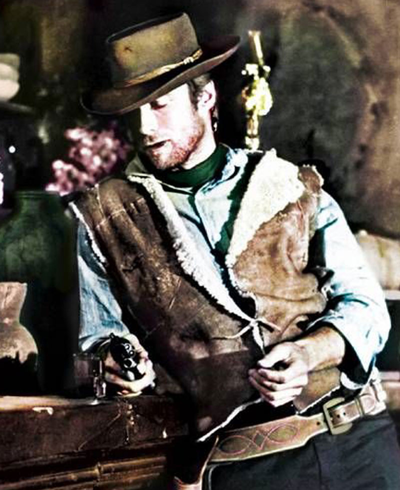 Clint Eastwood Spaghetti Western Shearling Vest Clint Eastwood Spaghetti Western Shearling Vest - Image 3